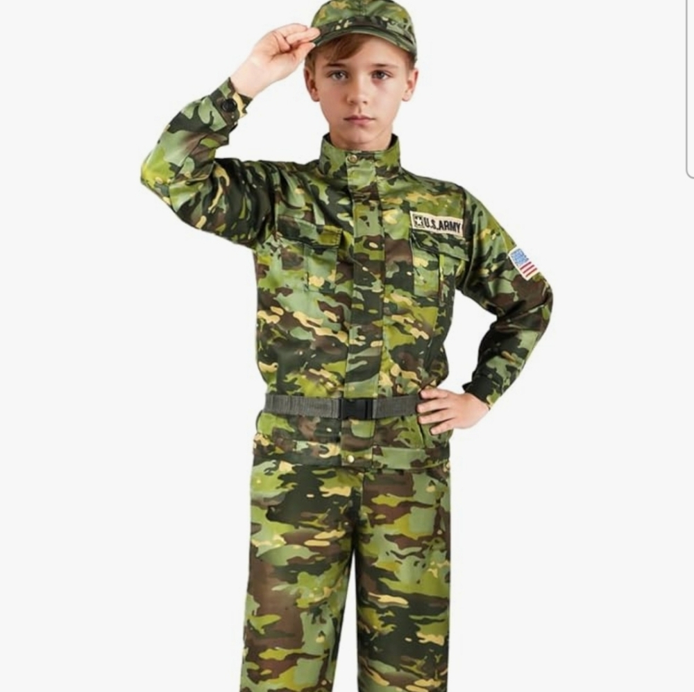 Kids Camouflage Army Costume